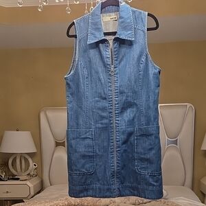 Topshop Blue Denim Mini Dress